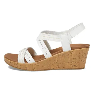 Skechers Women's Beverlee-Delicate Glow Wedge Sandal White