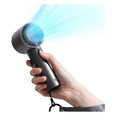 (Grey, Metal Exterior) Portable Handheld Fan, Speed (1-100) Adjustable Turbo Mini Fan, 5000mAh B