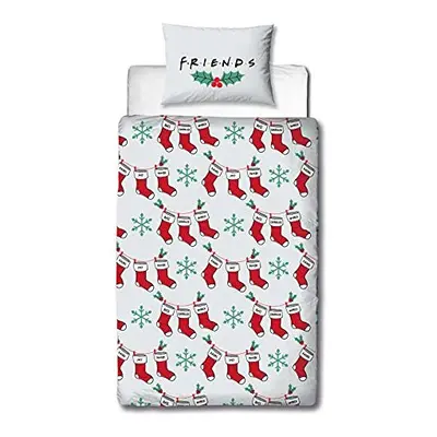 Friends Officially Licensed Duvet Cover Set Holly Design | Reversible Sided Bedding Duvet Cover 