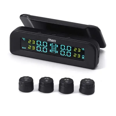 T260 Solar Tire Pressure Monitor System Real-time Tester LCD Screen EXternal Sensors Auto Power 