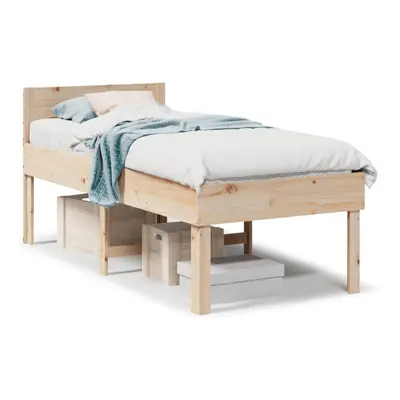 (natural, x cm) vidaXL Bed Frame without Mattress Bed Base Mattress Foundation Solid Wood Pine