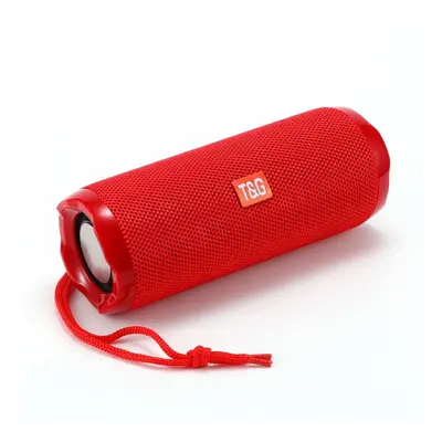 (Red) Portable Bluetooth Speakers Subwoofer IPX5 Waterproof Outdoor Sports Bluetooth 5.0 Column 