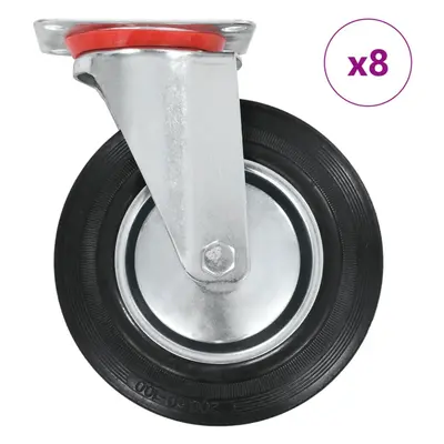 (8 pcs) vidaXL Swivel Casters Trolley Moving Wheels Furniture Caster Trolley Caster