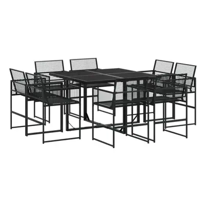 (8 piece) vidaXL Garden Dining Set Outdoor Table and Chair Poly Rattan