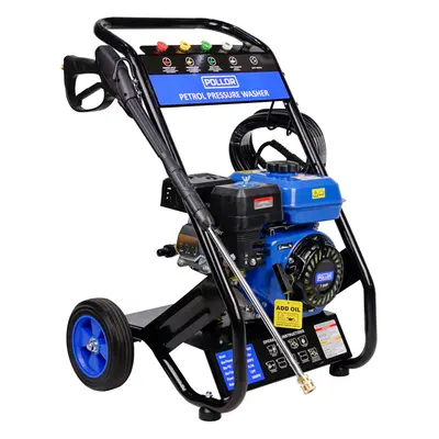 Petrol Pressure Washer 7HP PSI Nozzles Jet Wash 221Bar