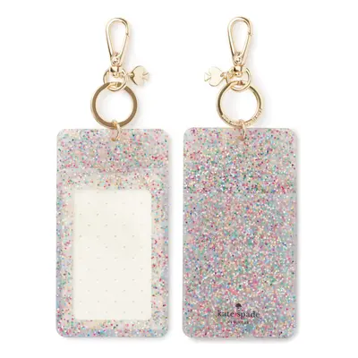 Kate Spade New York Id Badge Clip Key Chain Multi Glitter