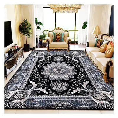 (Black - RADA RUG, x cm ) Luxury Large Traditional Rugs Bedroom Living Room Floor Mats