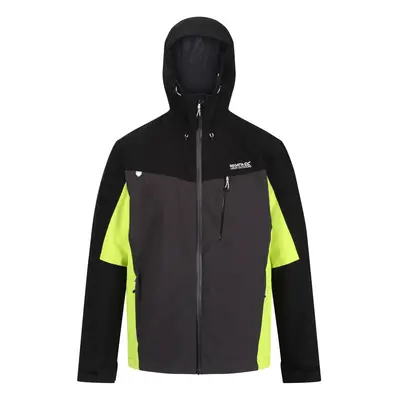 (2XL, Ash/Black) Regatta Mens Birchdale Waterproof Hooded Jacket