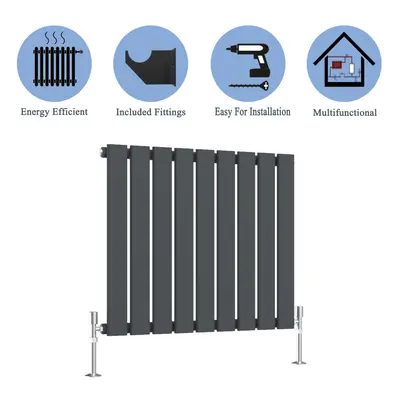 (Anthracite, 600*612mm ?single)) Flat Panel Column Radiator