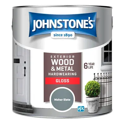 Johnstones Exterior Wood & Metal Hardwearing Gloss Paint 2.5l Mohar Slate