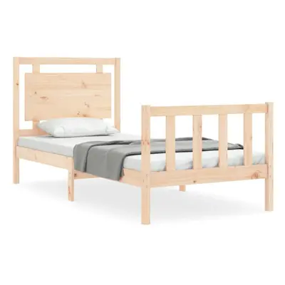 (100 x cm) vidaXL Bed Frame Bed Base Wooden Platform Bed with Headboard Double Solid Wood