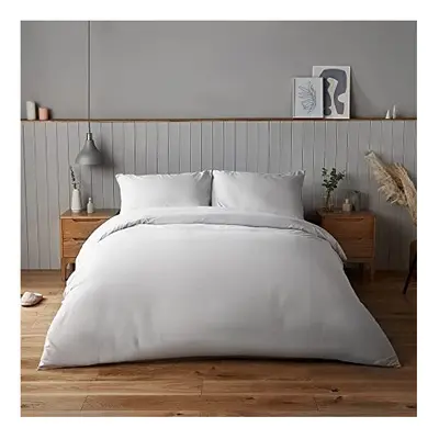 Silentnight Supersoft Collection White Duvet Cover Set. Supersoft Snuggly Easy Care Duvet Cover 