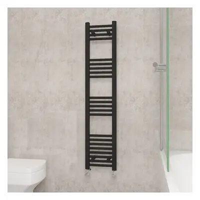 (1400x300mm, Black) NRG Straight Central Heating Towel Rail Bathroom Heated Rad Radiators Ladder