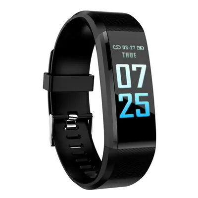 (Black) Dynamic UI Heart Rate Message View Sports Mode Multi-language Smart Watch Band