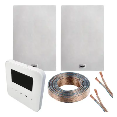 100W WiFi & Bluetooth Wall Mounted Amplifier & 2x 140W Slim In Wall Speaker Kit