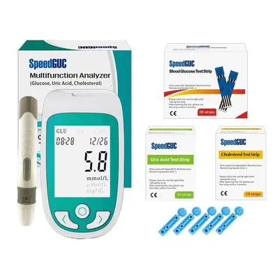 3 In Multifunctional Cholesterol Uric Acid Blood Glucose Monitor Glucose Meter Kit