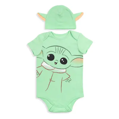 STAR WARS The Child Newborn Baby Boys Cosplay Bodysuit and Hat Set