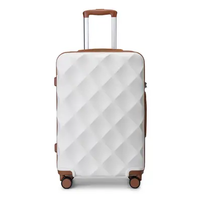 (Cream, Inch) to Pcs ABS Hard Shell Travel Suitcase with TSA Lock