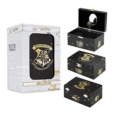 Harry Potter Girl's Musical Jewellery Box, Jewellery Box with Spinning Hogwarts Crest, Harry Pot