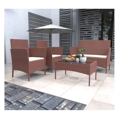 (Brown) Seat Garden Rattan Furniture Set