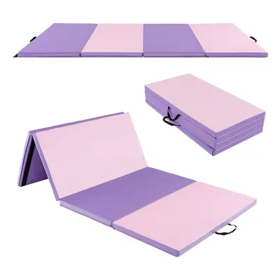 240 x118cm Folding Gymnastics Mat Thick Yoga Mat Waterproof w/ Handles