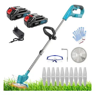 Cordless Weed Trimmer Grass Strimmer Garden 2Battery-Makita Compatible