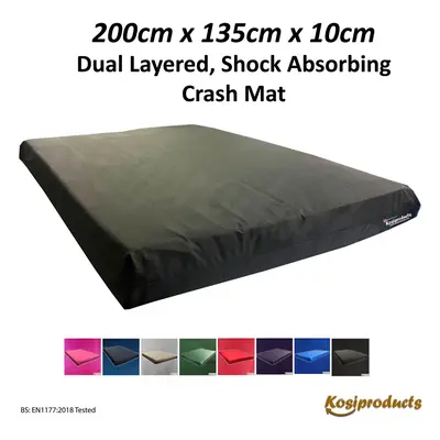 (Black) High Impact Crash Mats For Landing Falling Bouncy Castles, Ultra Large Shock Absorbing G