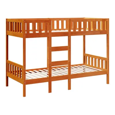 (wax brown, x cm) vidaXL Bunk Bed Loft Bed Kids Bed Frame Wax Solid Wood Pine