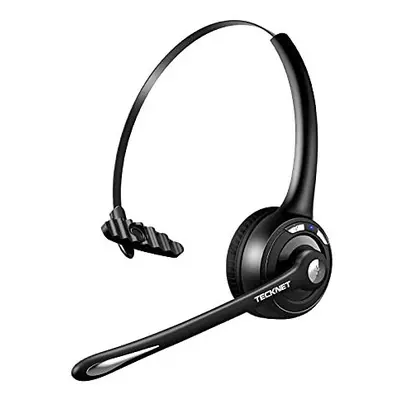 Bluetooth Headset, Wireless On Ear Headphones with Noise Cancelling Microphone for Trucker, Hand