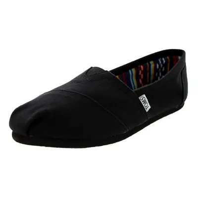 TOMS Black Canvas Women's Classic (Size: 7)