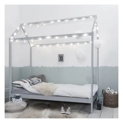 Jansen Scandinavian Single Bed Frame in Silk Grey