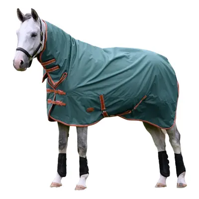 (4', Green/Burnt Orange/White) Weatherbeeta Comfitec Tyro Combo Neck Midweight Horse Turnout Rug