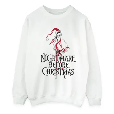 (5XL, White) Disney Mens The Nightmare Before Christmas Santa Sweatshirt