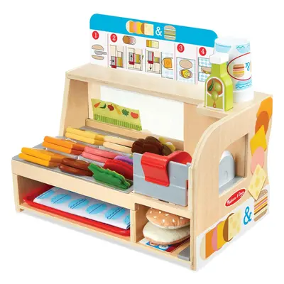 Melissa & Doug Sandwich Toy Shop - Wooden Play Food Sets for Children Kitchen Toys for Girls or 