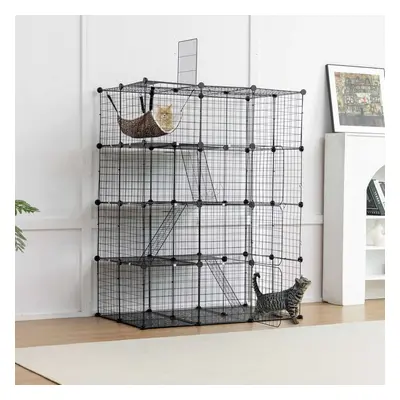 (Small) PawHaven Cat Cage Indoor Large Metal Wire DIY Design Small Animal Pet Crate