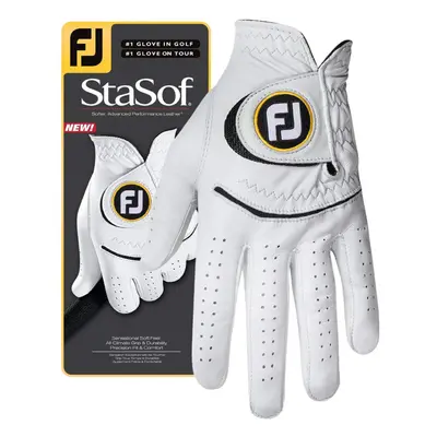 FootJoy Mens StaSof Golf Glove White Medium Worn on Left Hand