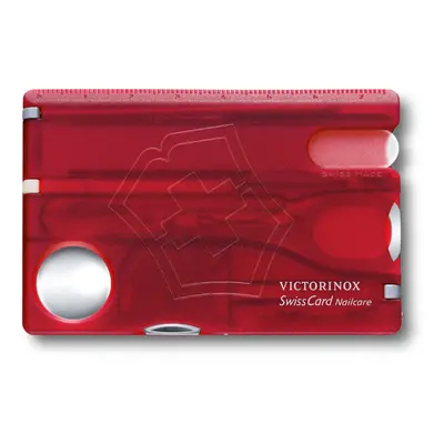 (red) Victorinox Swisscard Nailcare - feature Swiss army card with glass nail file