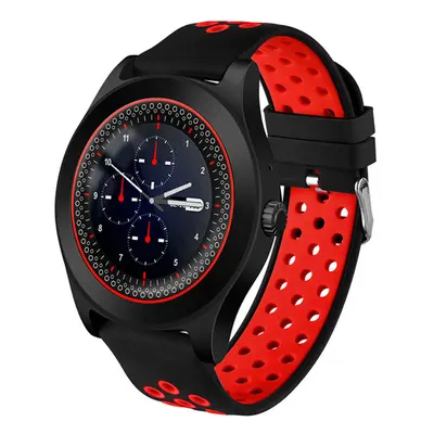 (Red) Round HD Screen Wristband Browser 32G TF Card Extend Music Player Watch Phone