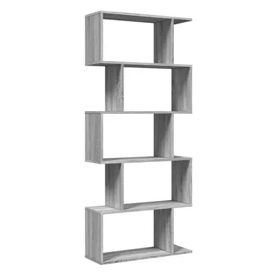 (grey sonoma, x x cm) vidaXL Room Divider Bookcase 6-Tier Shelf Bookshelf Engineered Wood