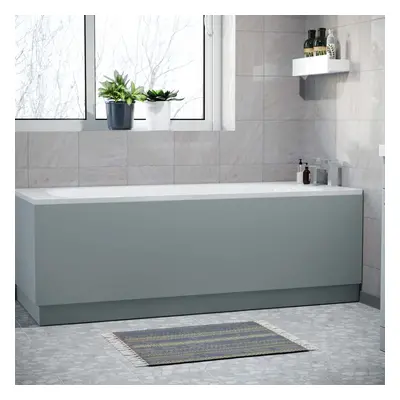 Nes Home Matt Grey 1800mm Water Proof Durable PVC Front Bath Panel 15mm Thick