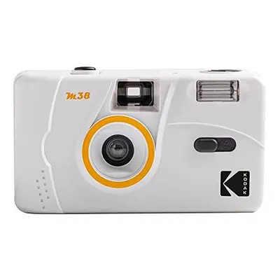 M38 35mm Film Camera - Focus Free, Powerful Built-in Flash, Easy to Use (Clouds White)