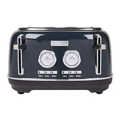 Jersey Steel Blue Toaster Slice â Stainless Steel Retro Toaster - Variable Browning Control - 