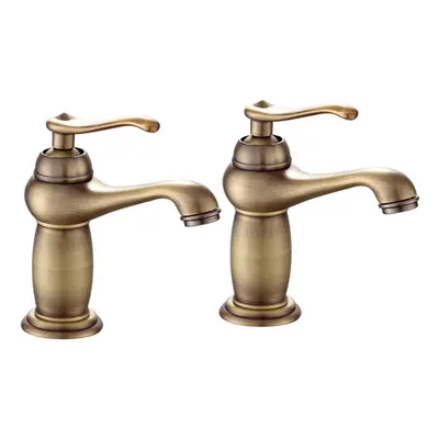 2X Bathroom Basin Faucet Antique Brass Mixer Solid Copper Luxury Europe Style Tap Taps