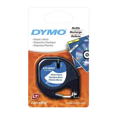 (White) Dymo Letra-Tag Tape Label Plastic