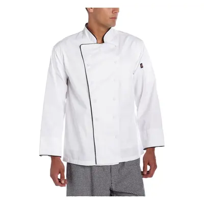 Dickies Men's Bruno Executive Chef Coat White Large