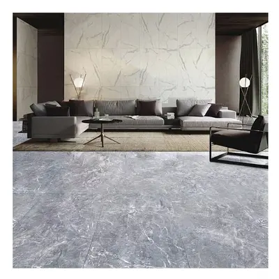 48Pcs Blue Grey Marble Effect Self Adhesive Floor Planks Tiles