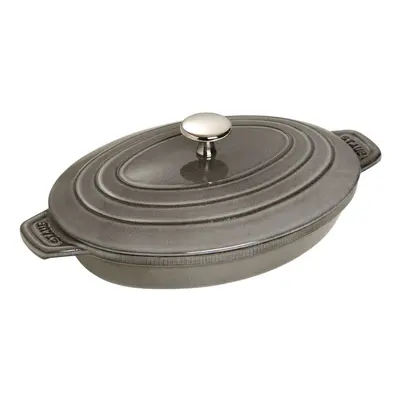 Oval baking dish with lid Staub - Graphite