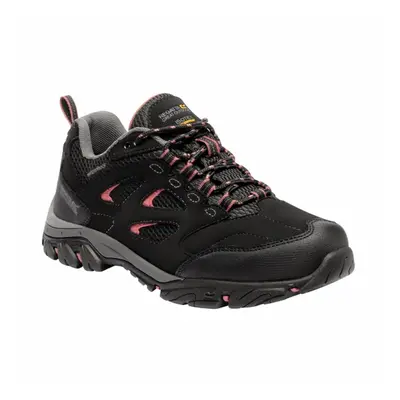 (4 UK, Jet Black/Antique Pink) Regatta Womens/Ladies Holcombe IEP Low Hiking Boots