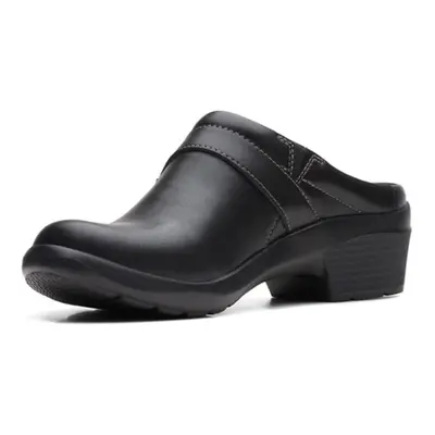 Clarks Angie Mist Black Leather 7.5 B (M)