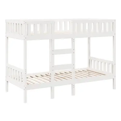 (white, x cm) vidaXL Bunk Bed Loft Bed Kids Bed Frame Wax Solid Wood Pine